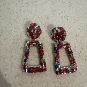 Colorful Geometric Drop Earrings